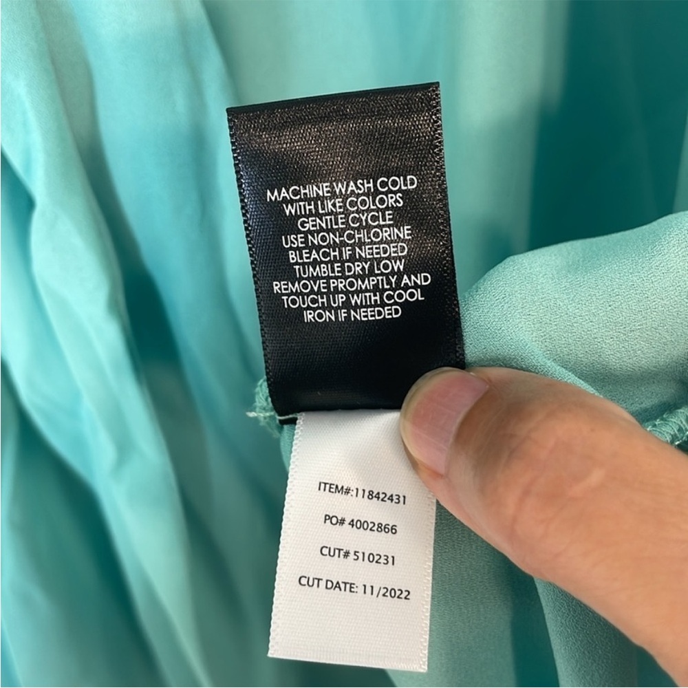 Torrid Peplum Georgette Button Front Tie-Front Blouse. 4X. NWT. - Picture 8 of 12